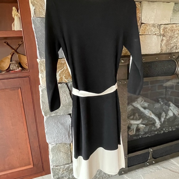 Ralph Lauren Black and White Long Sleeve Dress - Picture 2 of 9